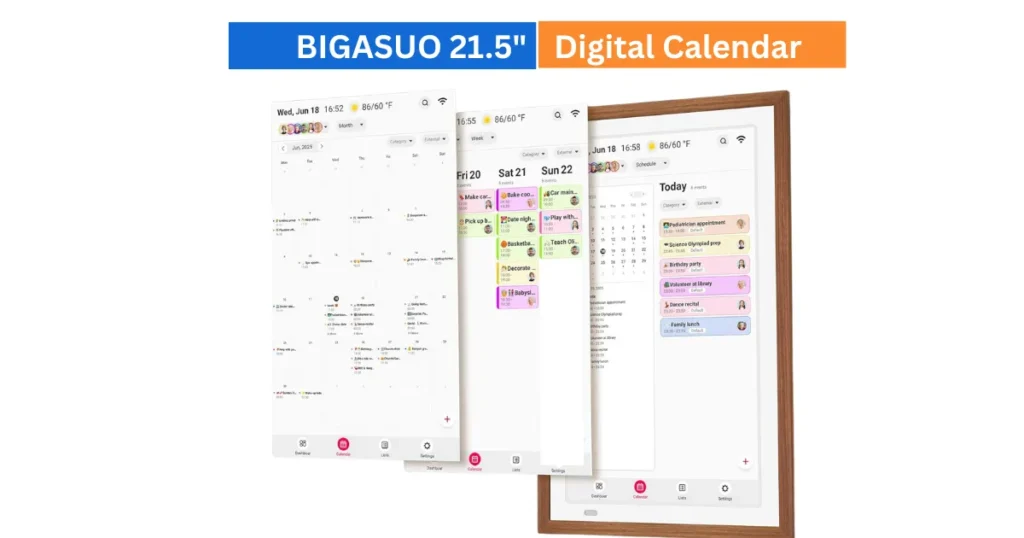 BIGASUO 21.5 Inch Digital Calendar Review – Interactive Touchscreen Family Planner 5 BIGASUO 21.5 inch