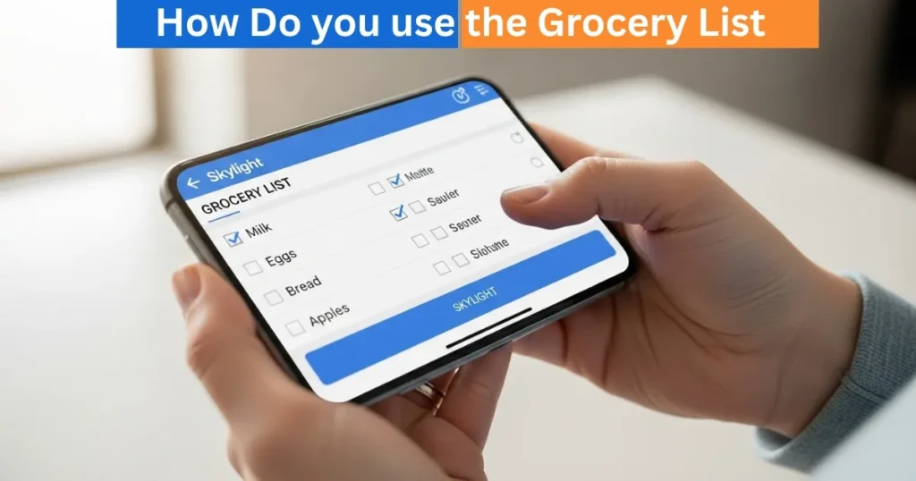 How Do you use the Grocery List in the Skylight Mobile App? 1 the Grocery List
