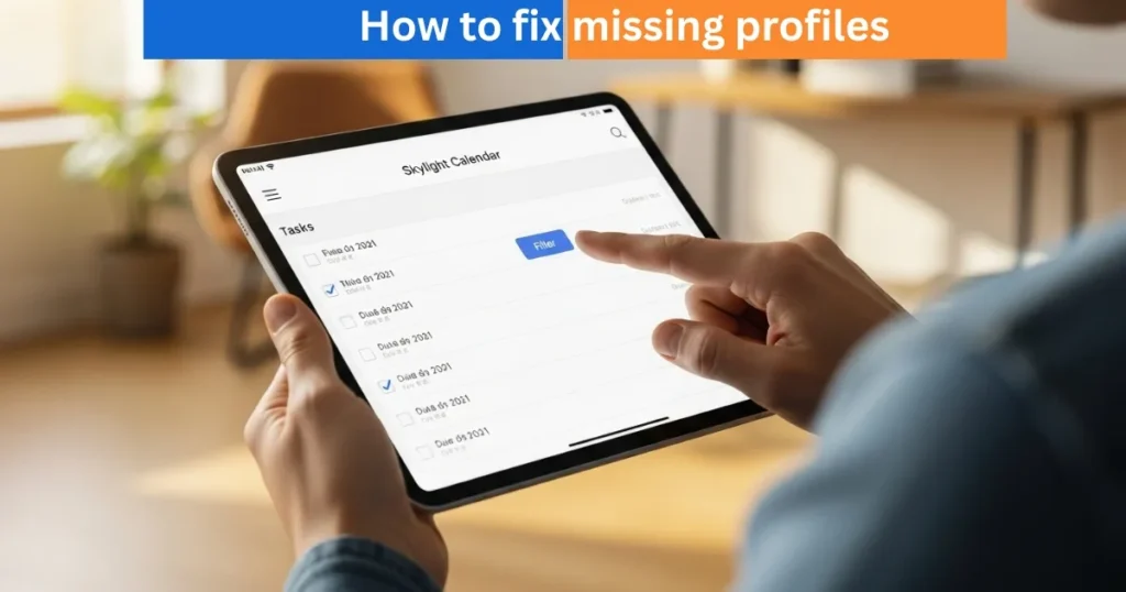 How to Fix Missing Profile When Creating Tasks on Skylight Calendar 2 fix missing profiles