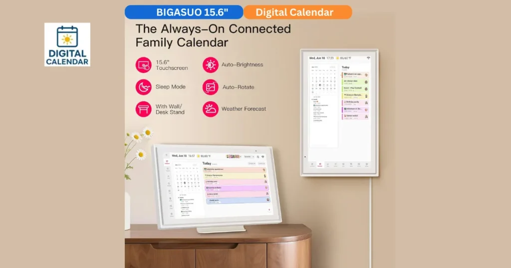 BIGASUO 15.6 Inch digi calendar
