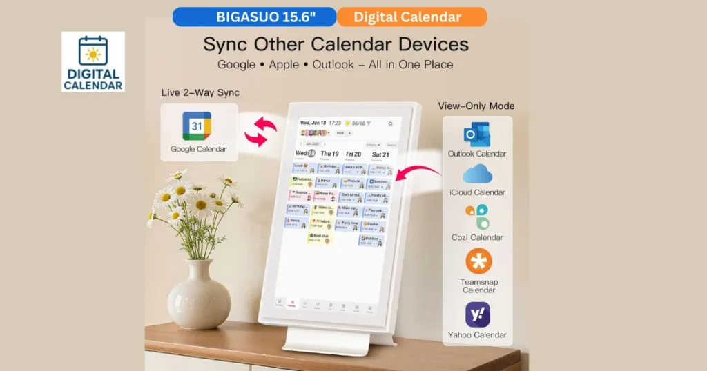 BIGASUO 15.6 Inch calendar