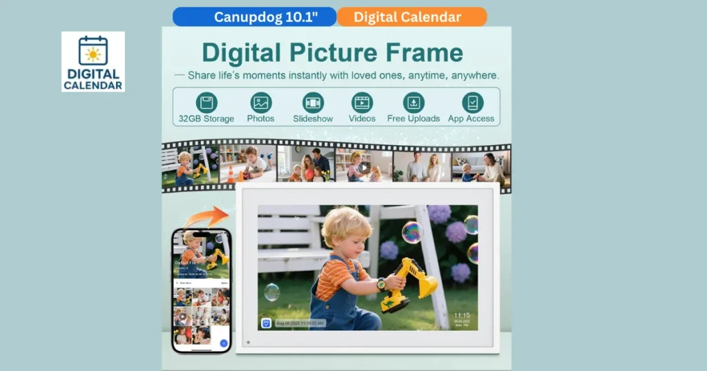 Canupdog 10.1 Inch digital calendar