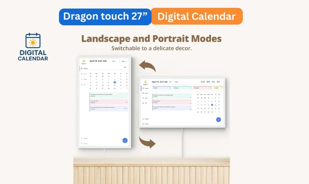 Dragon touch 27 Inch Digital Calendar