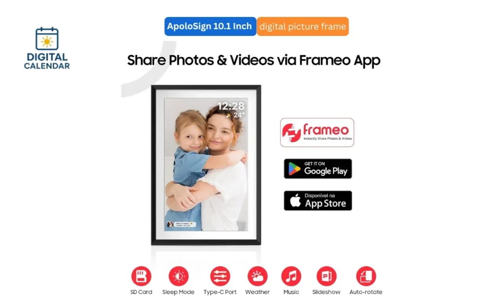 ApoloSign 10.1 inch digital picture frame
