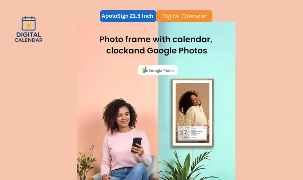 ApoloSign 21.5 inch Digital Calendar