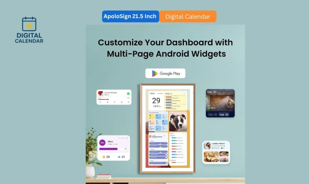 ApoloSign 21.5 inch Digital Calendar