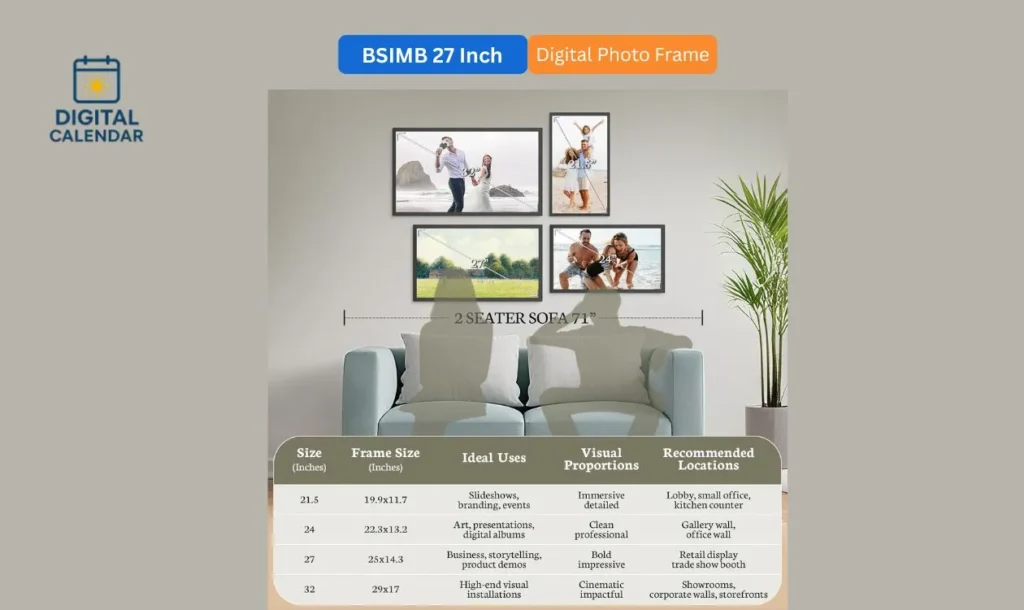 BSIMB 27-Inch Large Digital Picture Frame