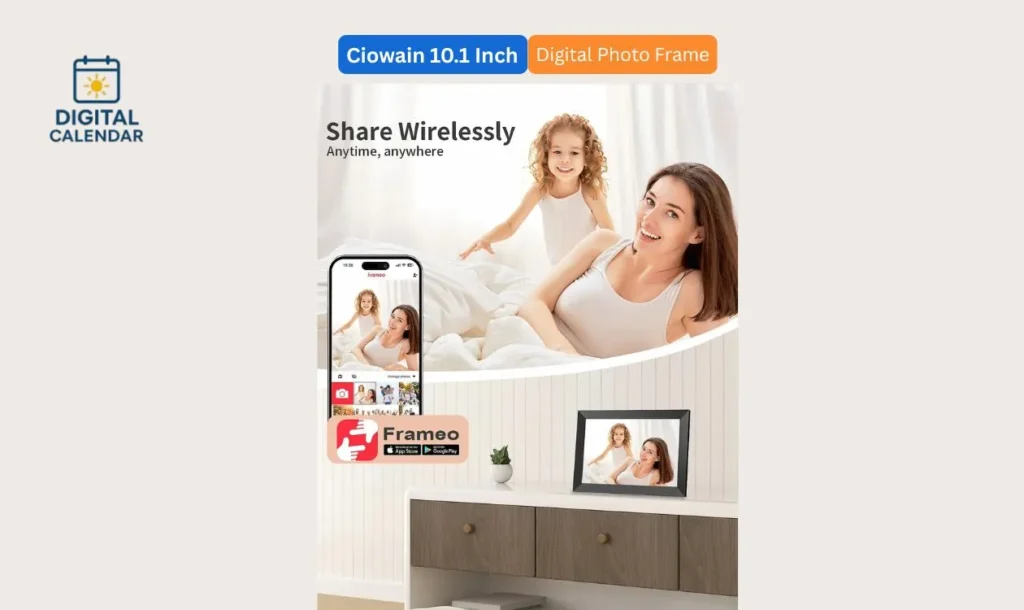 Ciowain 10.1 Inch Frameo Digital Frame