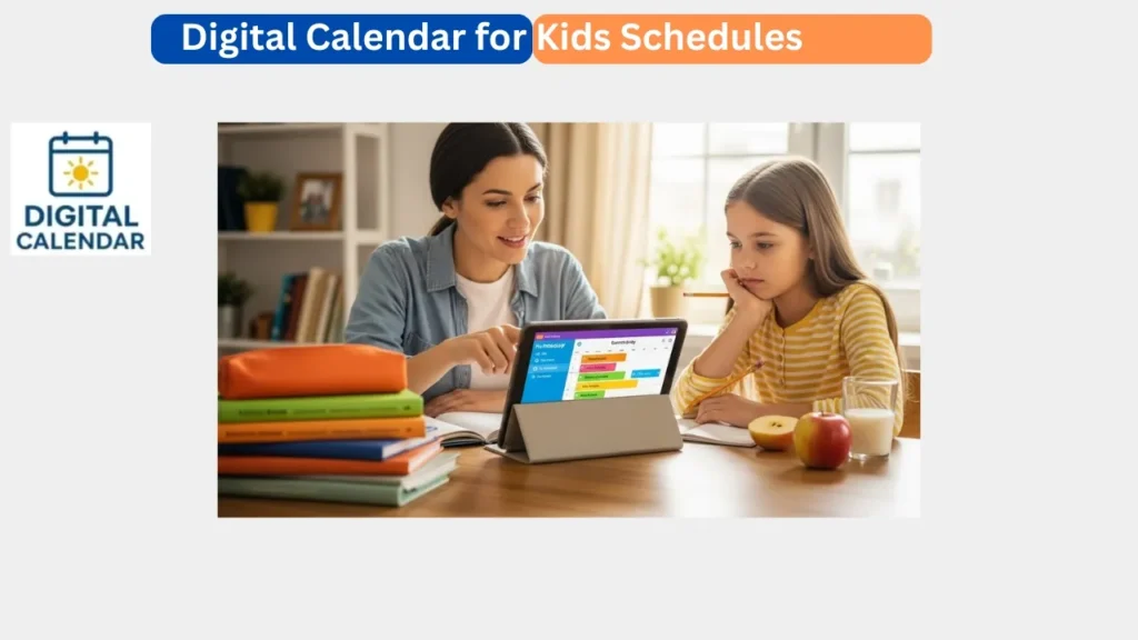 Digital Calendar for Kids Schedules