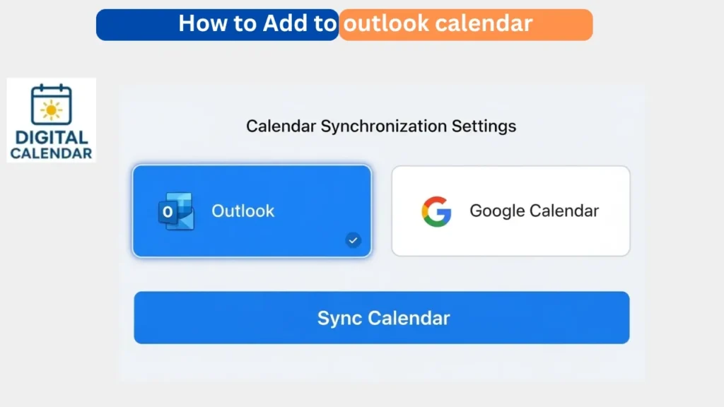 How to Add to outlook calendar