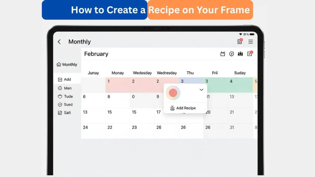 How to Create a Recipe on Your Frame