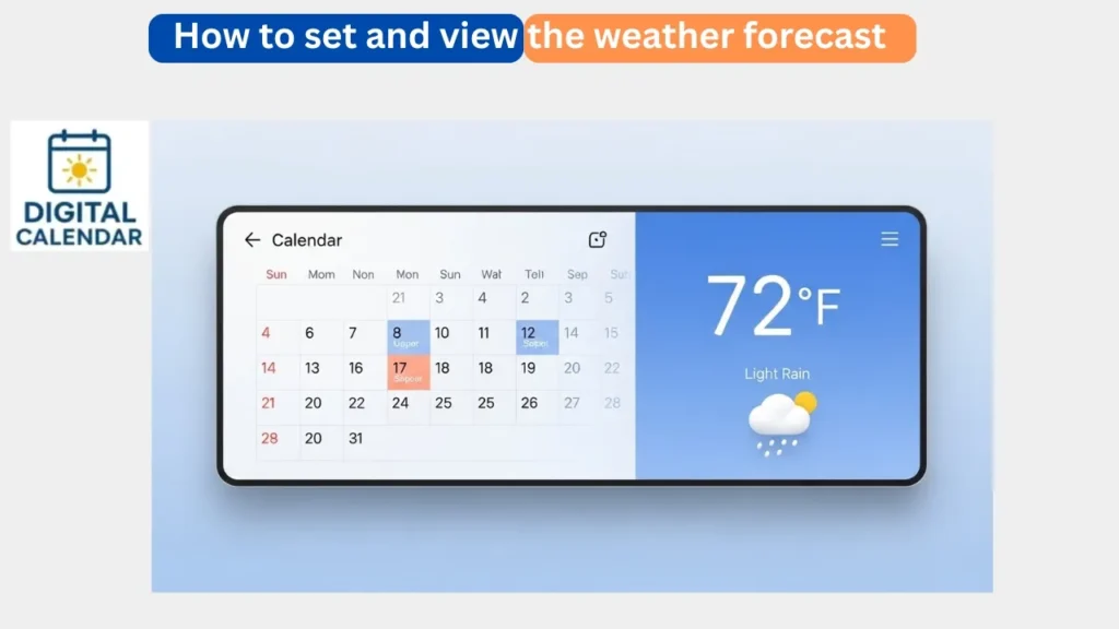 How to set and view the weather forecast