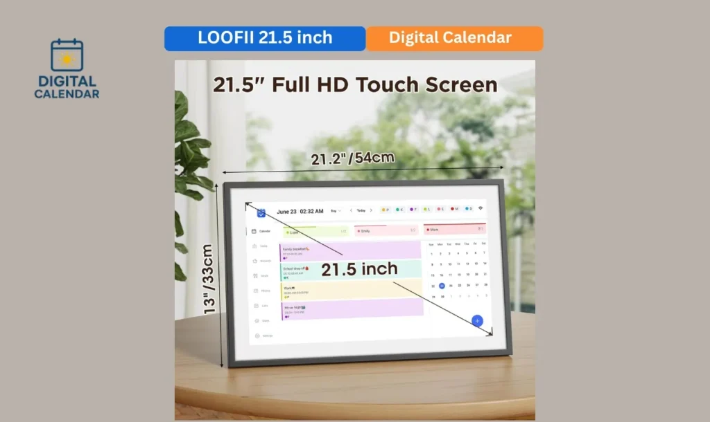 LOOFII 21.5 Inch Digital Calendar