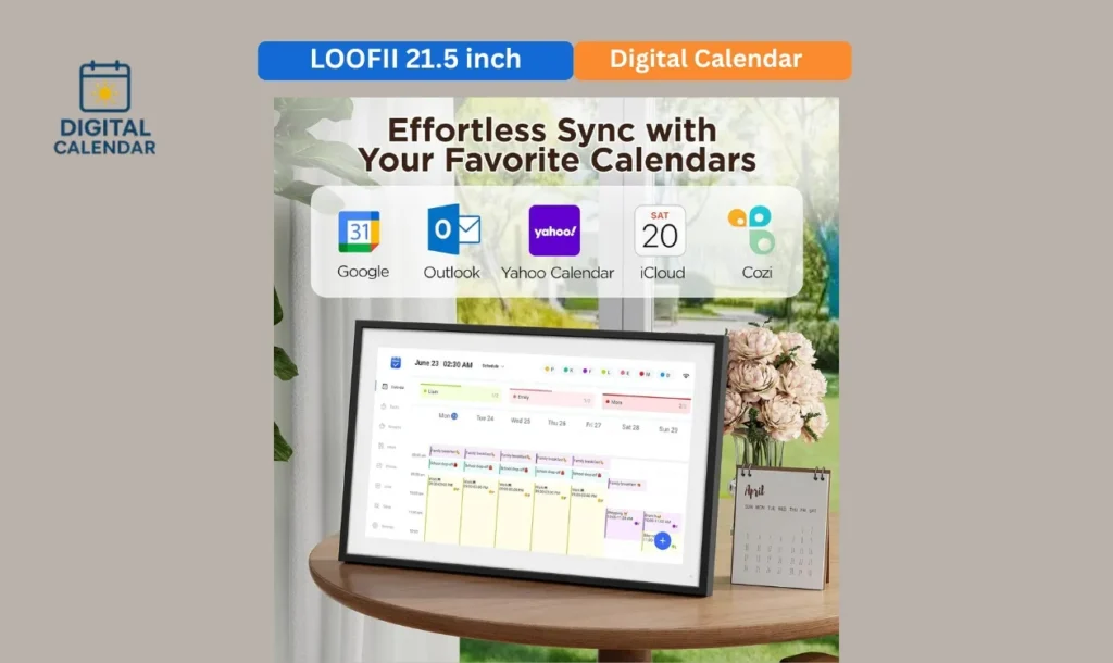 LOOFII 21.5 Inch Digital Calendar