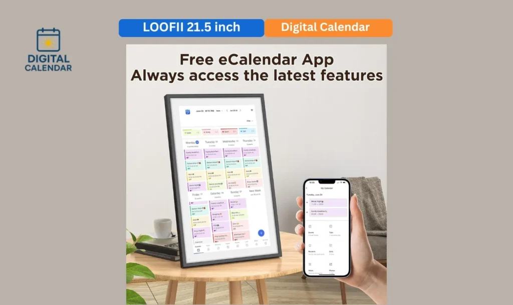 LOOFII 21.5 Inch Digital Calendar