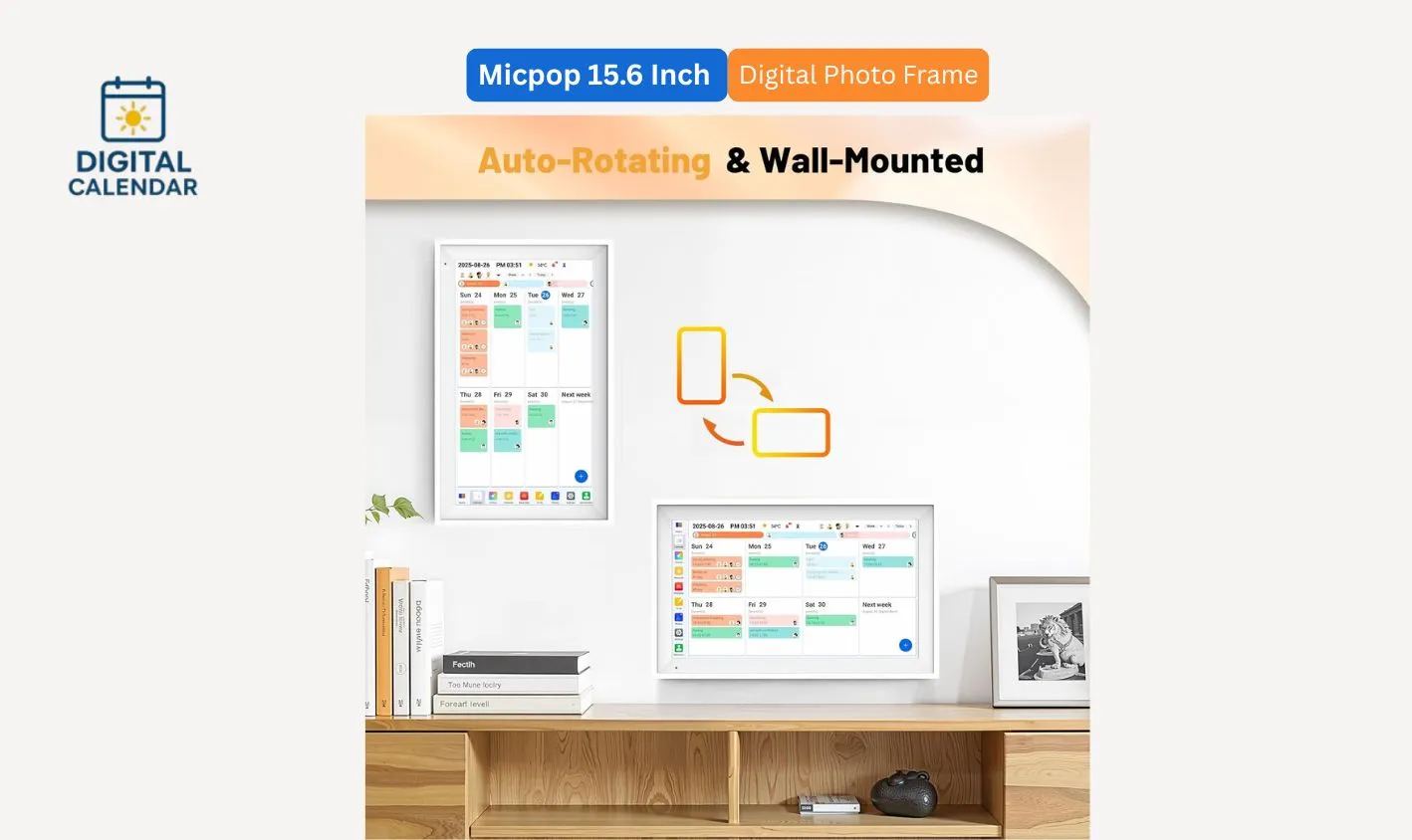 Micpop 15.6 inches Digital Calendar