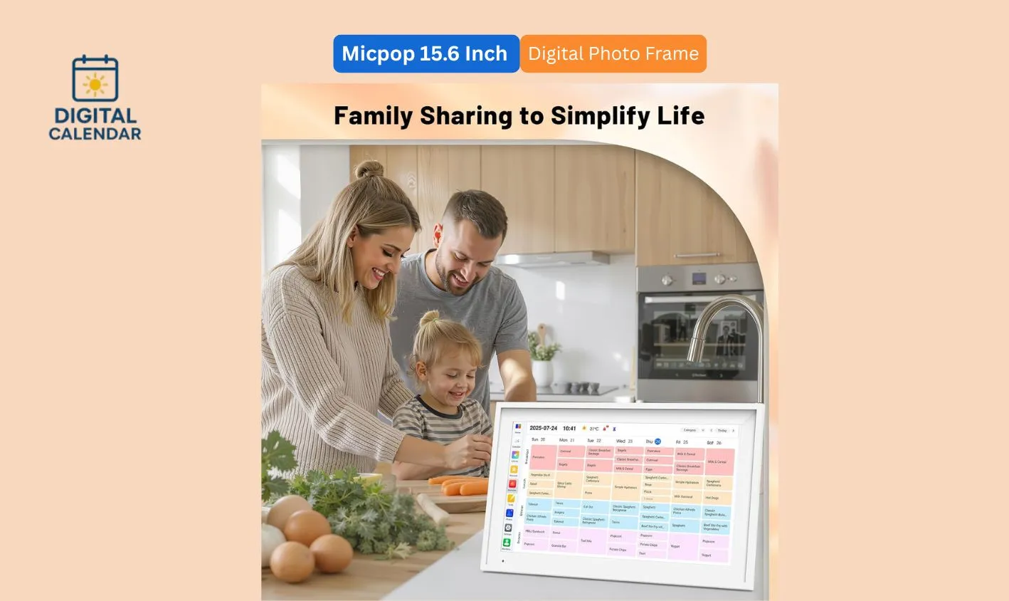 Micpop 15.6 inches Digital Calendar