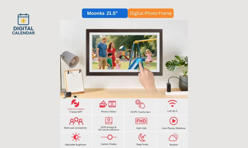 Moonka 21.5-Inch Digital Photo Frame 64GB Review 5 Moonka FRAMEO
