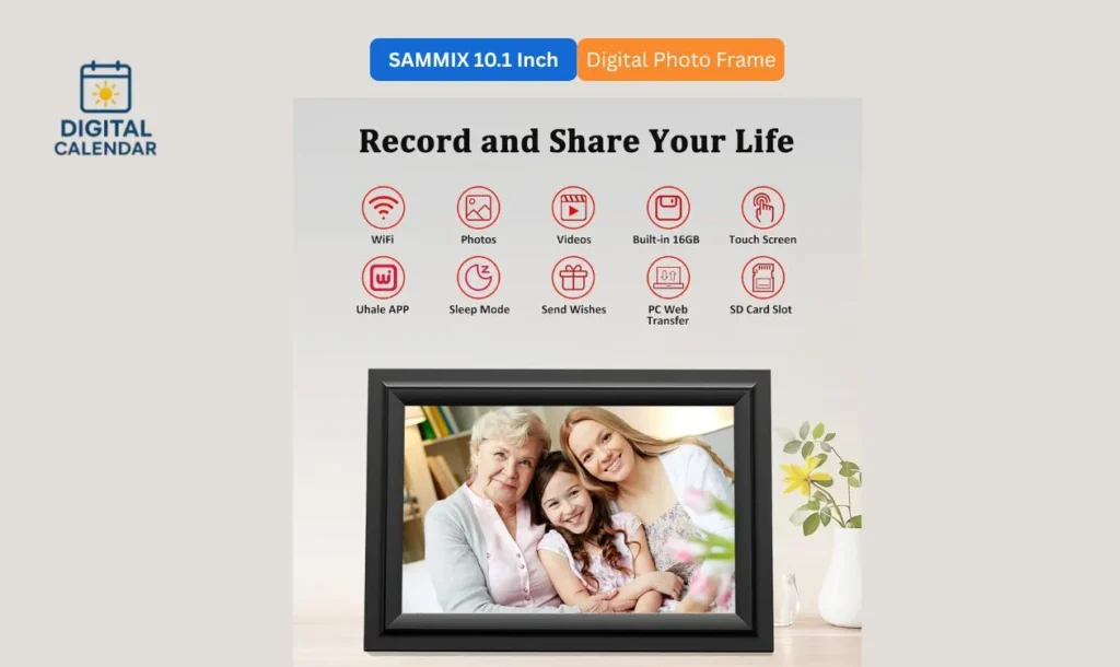 SAMMIX 10.1 Inch Digital Picture Frame