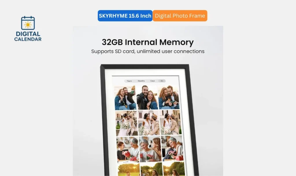 SKYRHYME 15.6 Digital WiFi Photo Frame