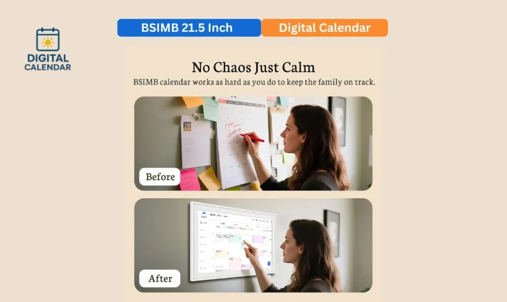 BSIMB 21.5 Inch Digital Calendar