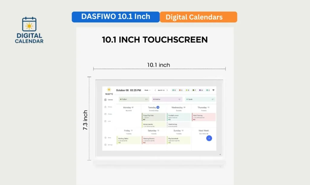 DASFIWO 10.1 Inch Smart Digital Calendar
