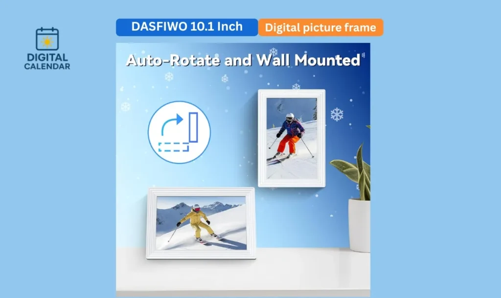 DASFIWO 10.1 Inch WiFi Digital Picture Frame