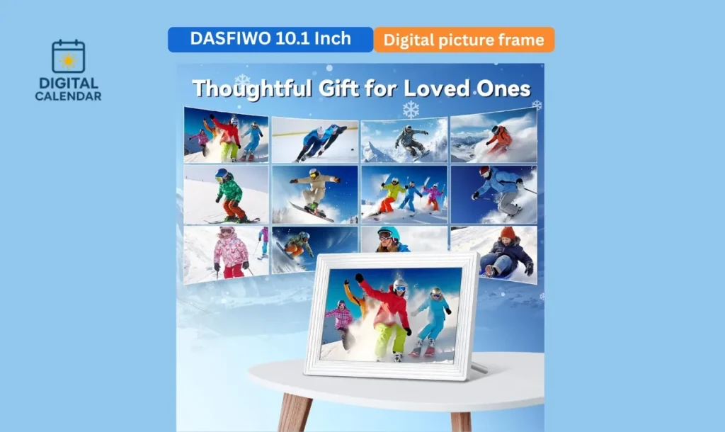 DASFIWO 10.1 Inch WiFi Digital Picture Frame