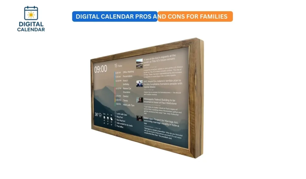 Digital Calendar Pros and Cons for Families