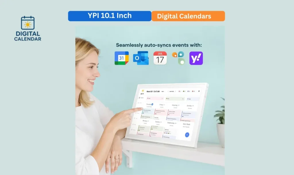YPI 10.1 Inch Digital Calendar