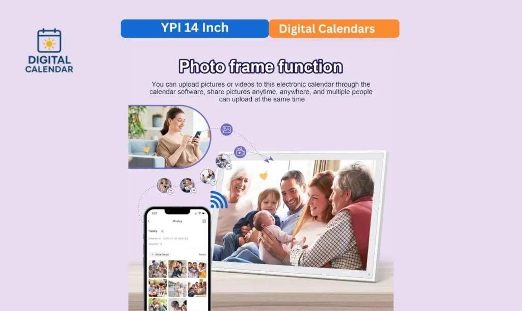 YPI 14 Inch Digital Calendar