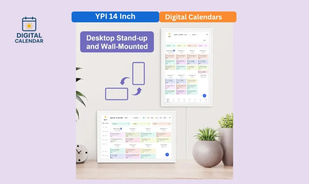 YPI 14 Inch Digital Calendar