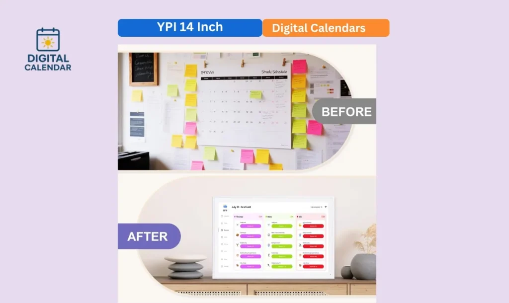YPI 14 Inch Digital Calendar
