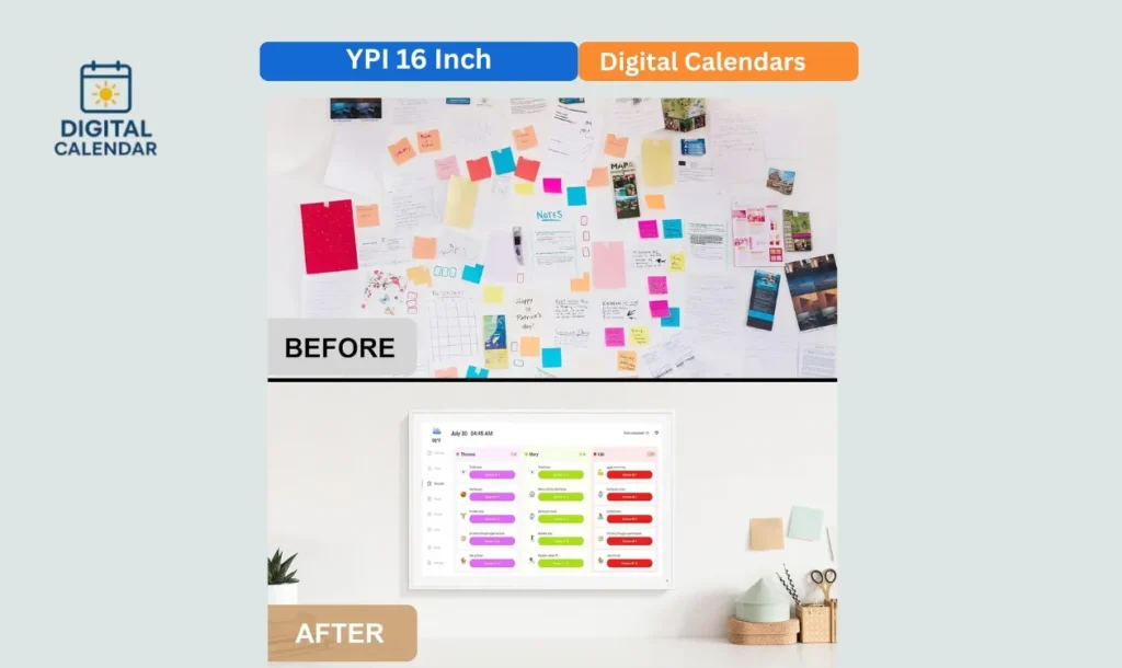 YPI 16 Inch Digital Calendar