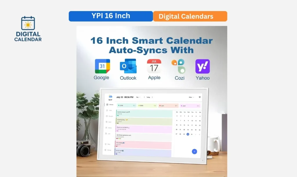 YPI 16 Inch Digital Calendar