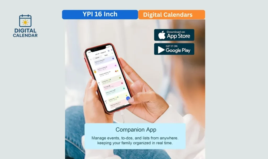 YPI 16 Inch Digital Calendar