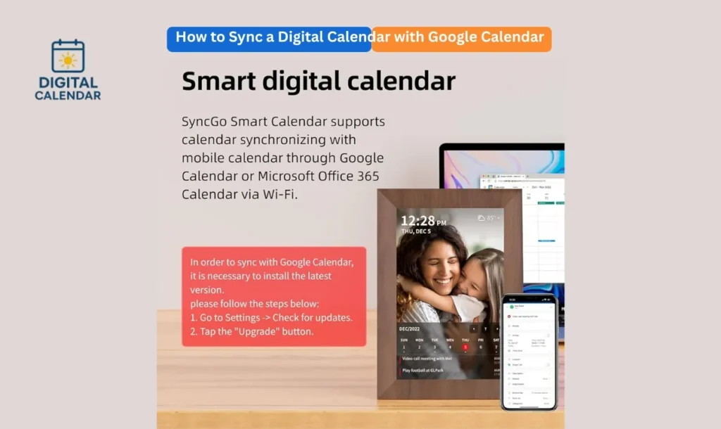 sync digital calendar with Google Calendar