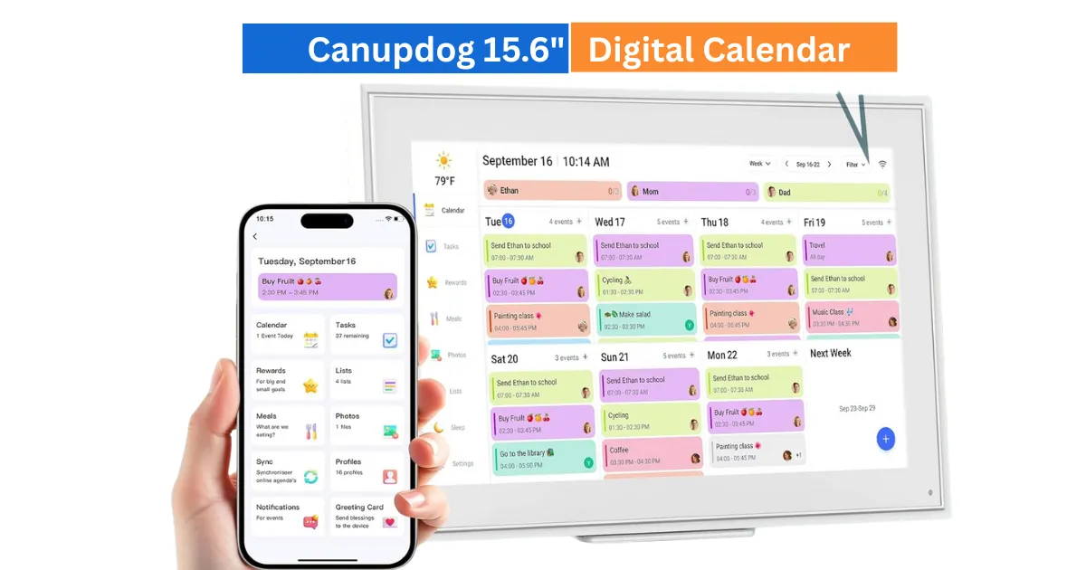 Canupdog 15.6-Inch Digital Calendar Review – Smart Family Organizer 1 Canupdog 15.6-Inch