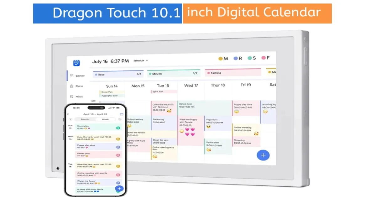Dragon Touch 10.1 inch Digital Calendar Chore Chart Review: Buyer’s Guide 1 Dragon Touch 10.1 inch