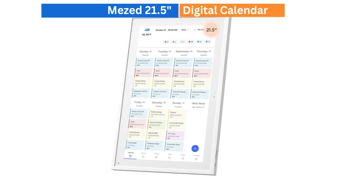 Mezed 21.5 inch Smart Digital Calendar Review 2025– Buyer's Guide 1 Mezed 21.5 inch