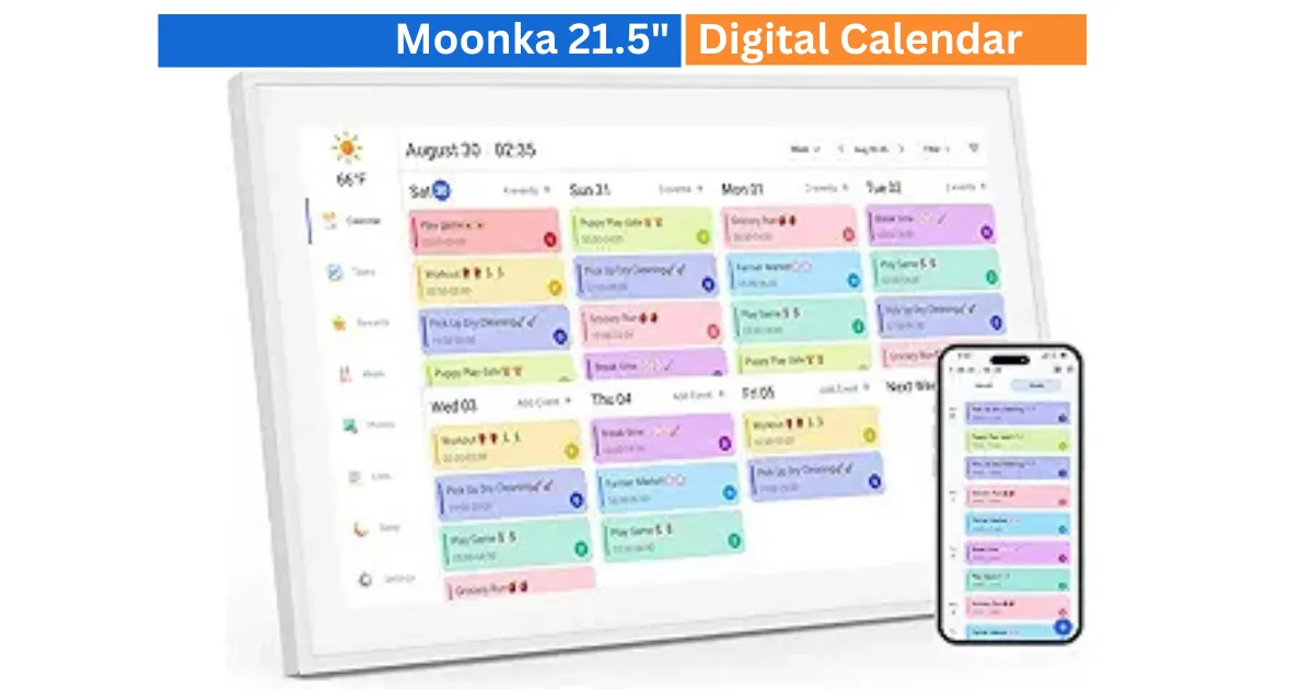 Moonka 21.5 Inch Smart Digital Calendar Review – Buyer's Guide 1 Moonka 21.5 Inch
