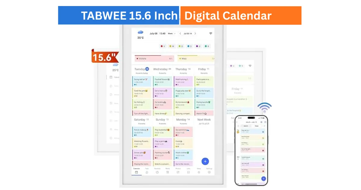 TABWEE 15.6 Inch Digital & Smart Calendar Review – Buyer’s Guide 1 TABWEE 15.6 Inch