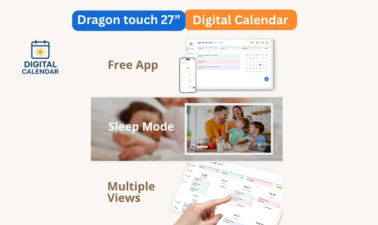Dragon touch 27 Inch Digital Calendar