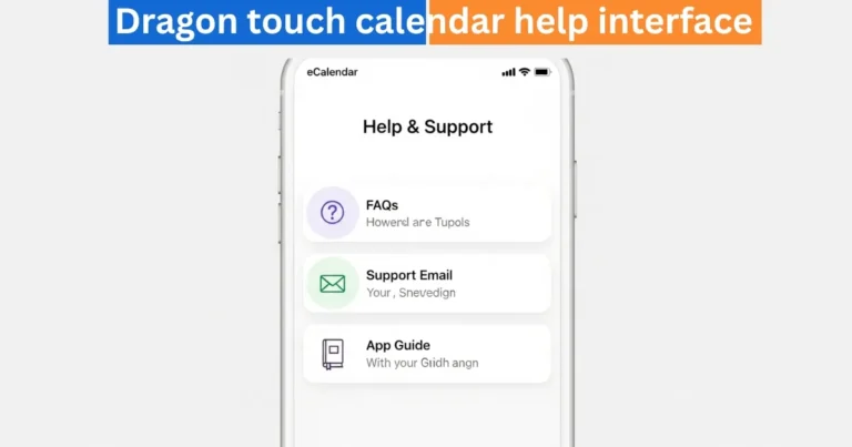 Dragon touch calendar help interface