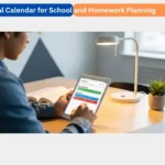 Digital Calendar for School and Homework Planning