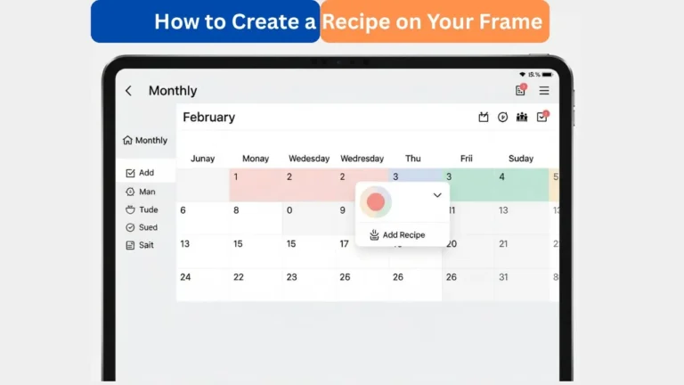 How to Create a Recipe on Your Frame