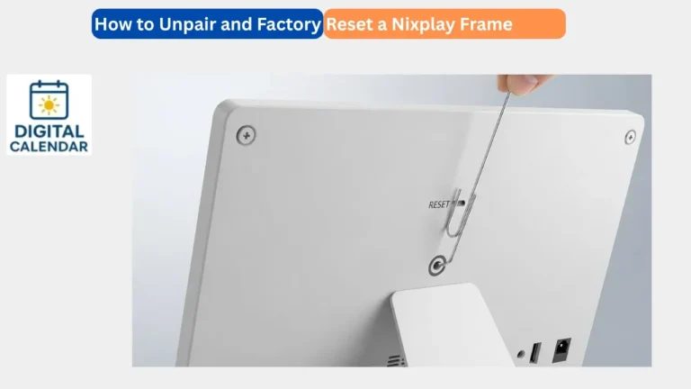 How to Unpair and Factory Reset a Nixplay Frame