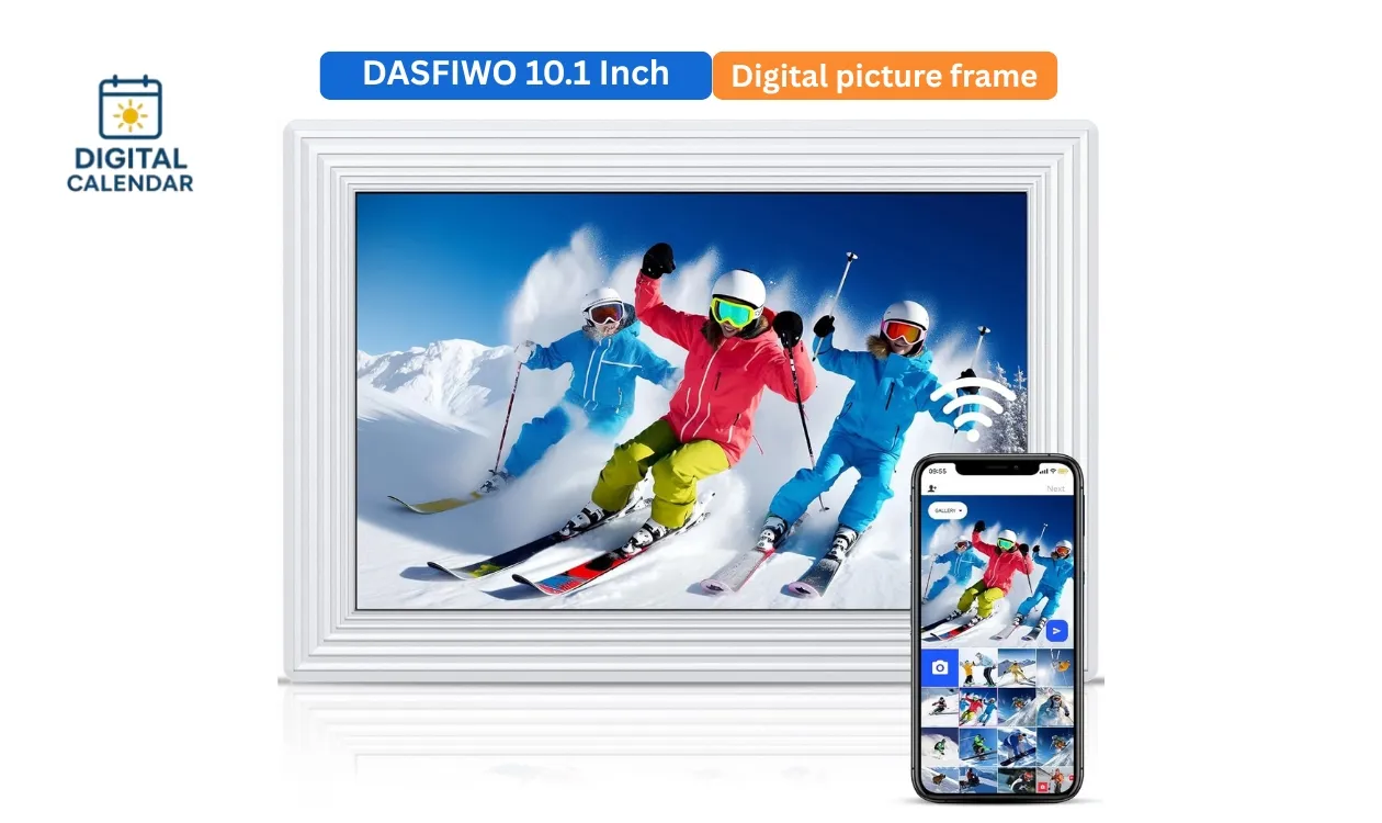 DASFIWO 10.1 Inch WiFi Digital Picture Frame