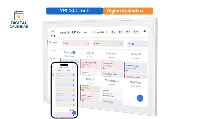 YPI 10.1 Inch Digital Calendar