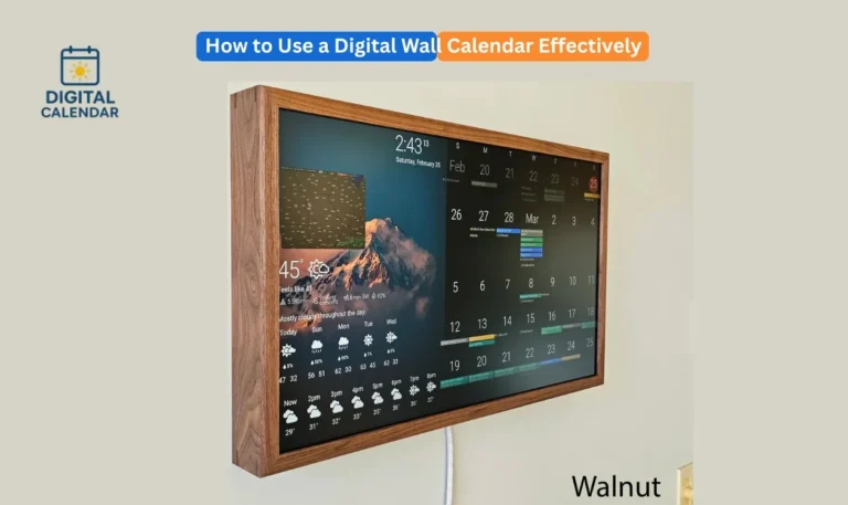 digital wall calendar effectively